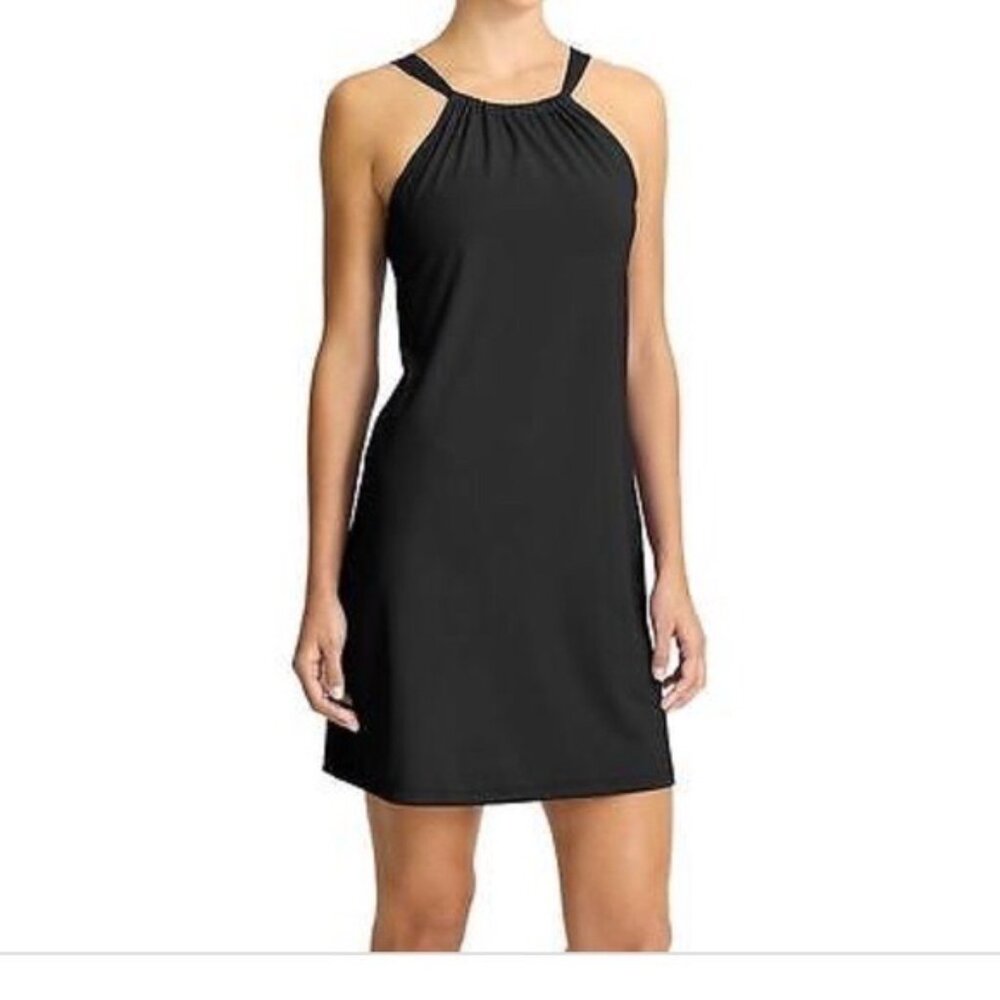 Athleta Kokomo Swim Dress Black NWT Size Small Built-In Bra